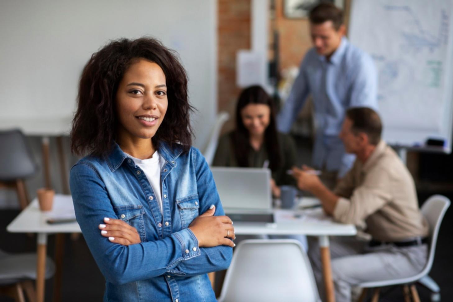 Family reviewing budget documents together at kitchen table